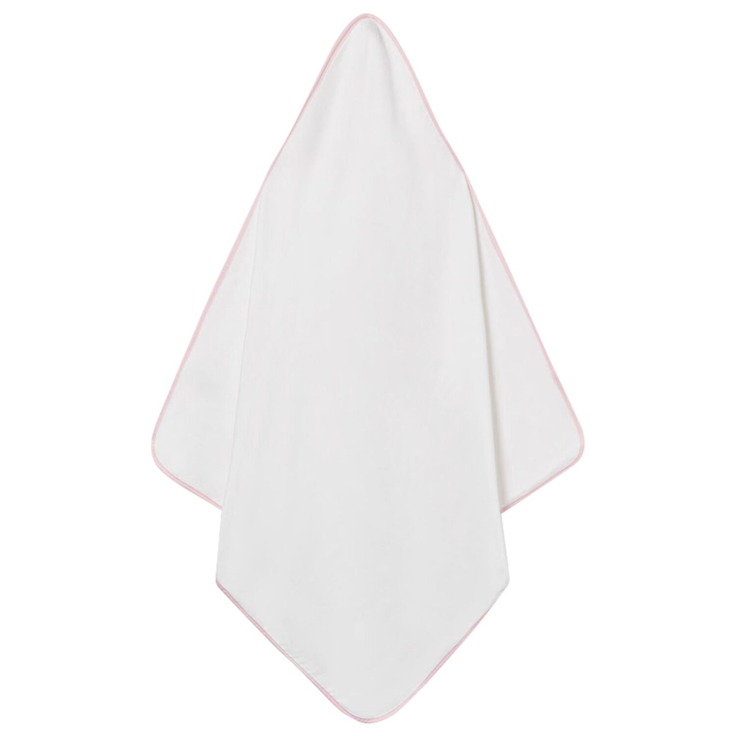 Baby Girls White & Pink Hooded Towel, 2, hi-res image number null