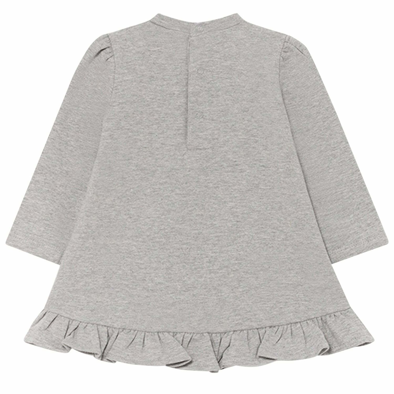 Younger Girls Grey Long Sleeve Dress, 2, hi-res image number null