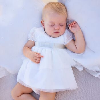Baby Girls Ivory Tulle Dress Set