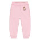 Younger Girls Pink Teddy Bear Logo Tracksuit , 5, hi-res