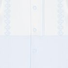 Baby Boys White & Blue Romper, 1, hi-res