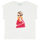 Girls White Sequin T-Shirt, 1, hi-res