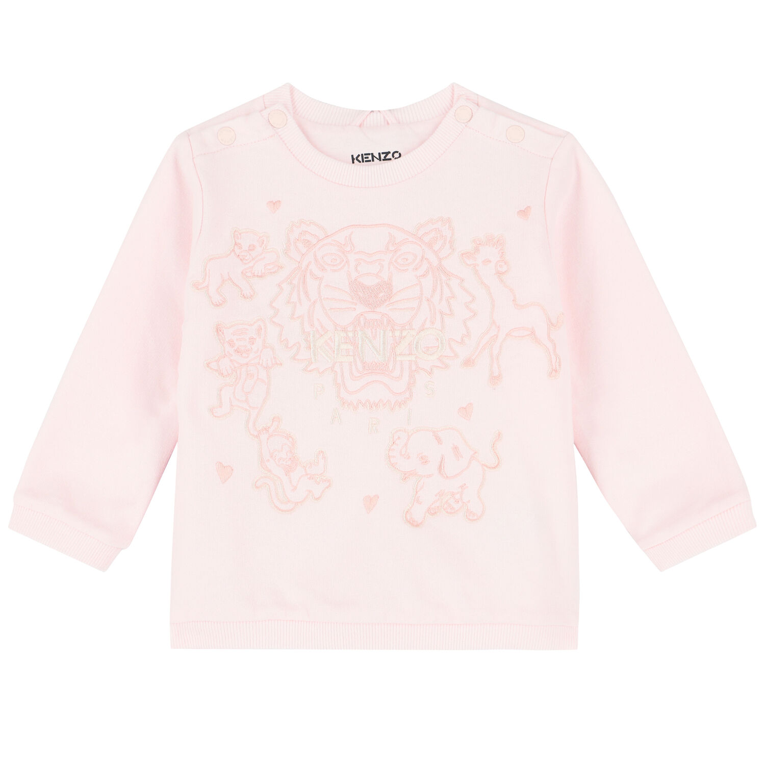 KENZO KIDS Younger Girls Pink Tiger Sweatshirt Junior Couture