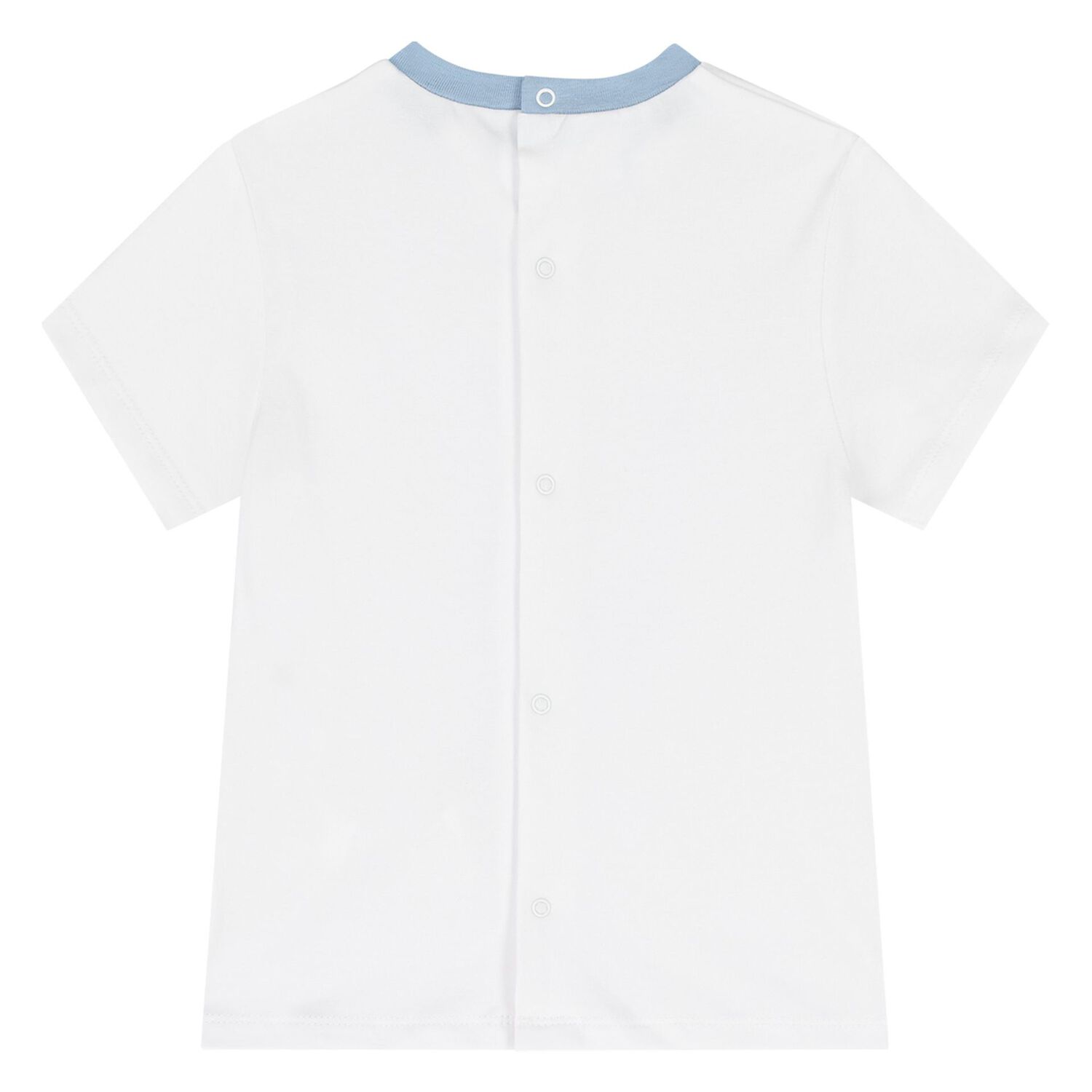 طقم شورت أولاد بشعار تيدي بير باللون الابيض والأزرق, 1, hi-res