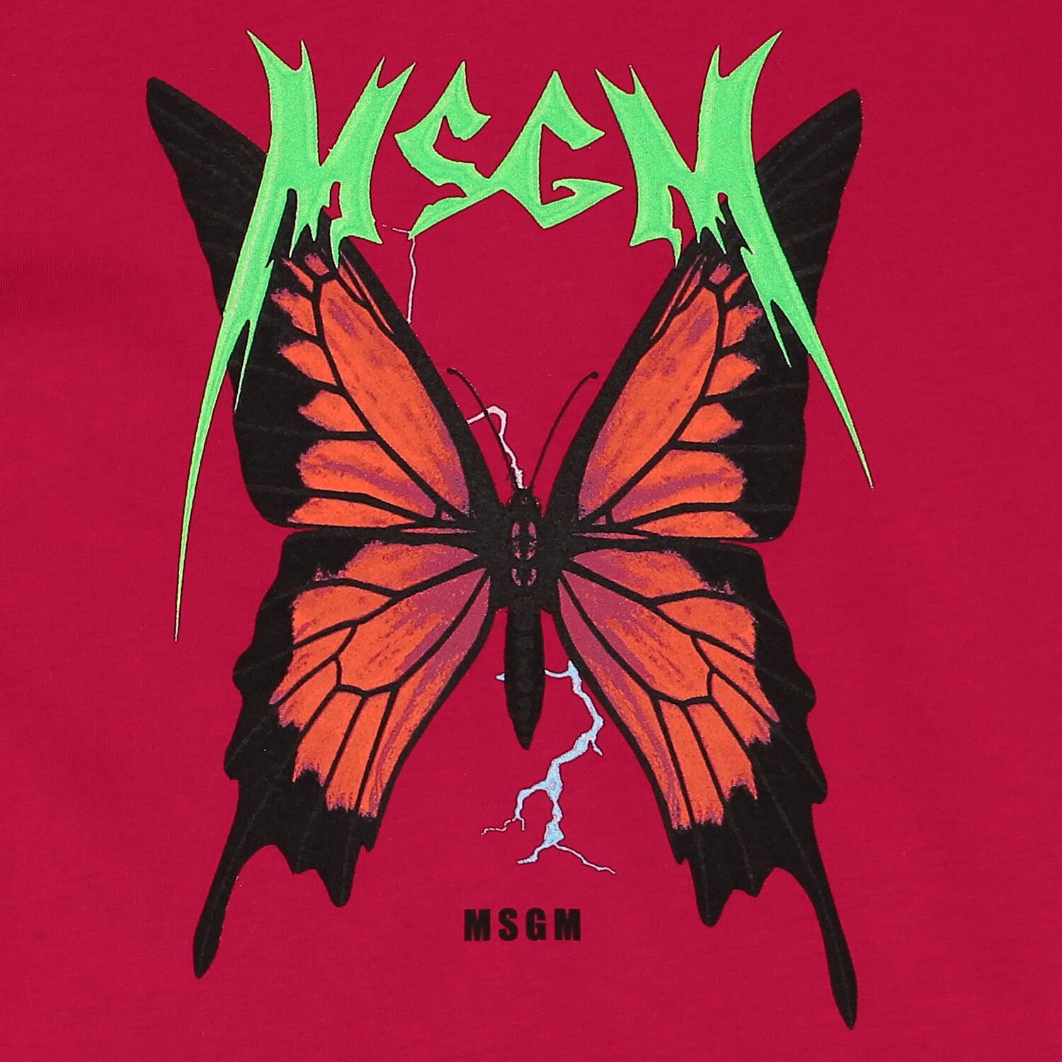 تيشيرت بنات بطبعة فراشة باللون الزهرى, 1, hi-res