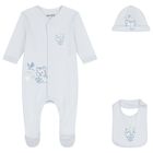 Baby Boys Blue Tiger Babygrow Gift Set, 1, hi-res