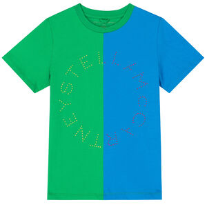 Boys Green & Blue Logo T-Shirt