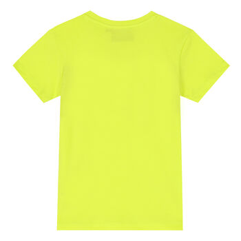 Younger Boys Neon Green Logo T-Shirt