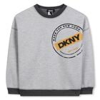 Boys Grey Logo Reversible Sweatshirt , 1, hi-res