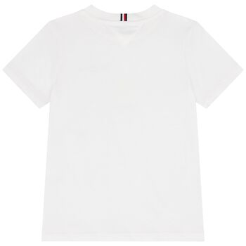 تي شيرت أبيض بشعار للأولاد