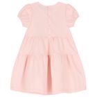 فستان بنات بالشعار وطبعة حقيبة باللون الوردى, 1, hi-res