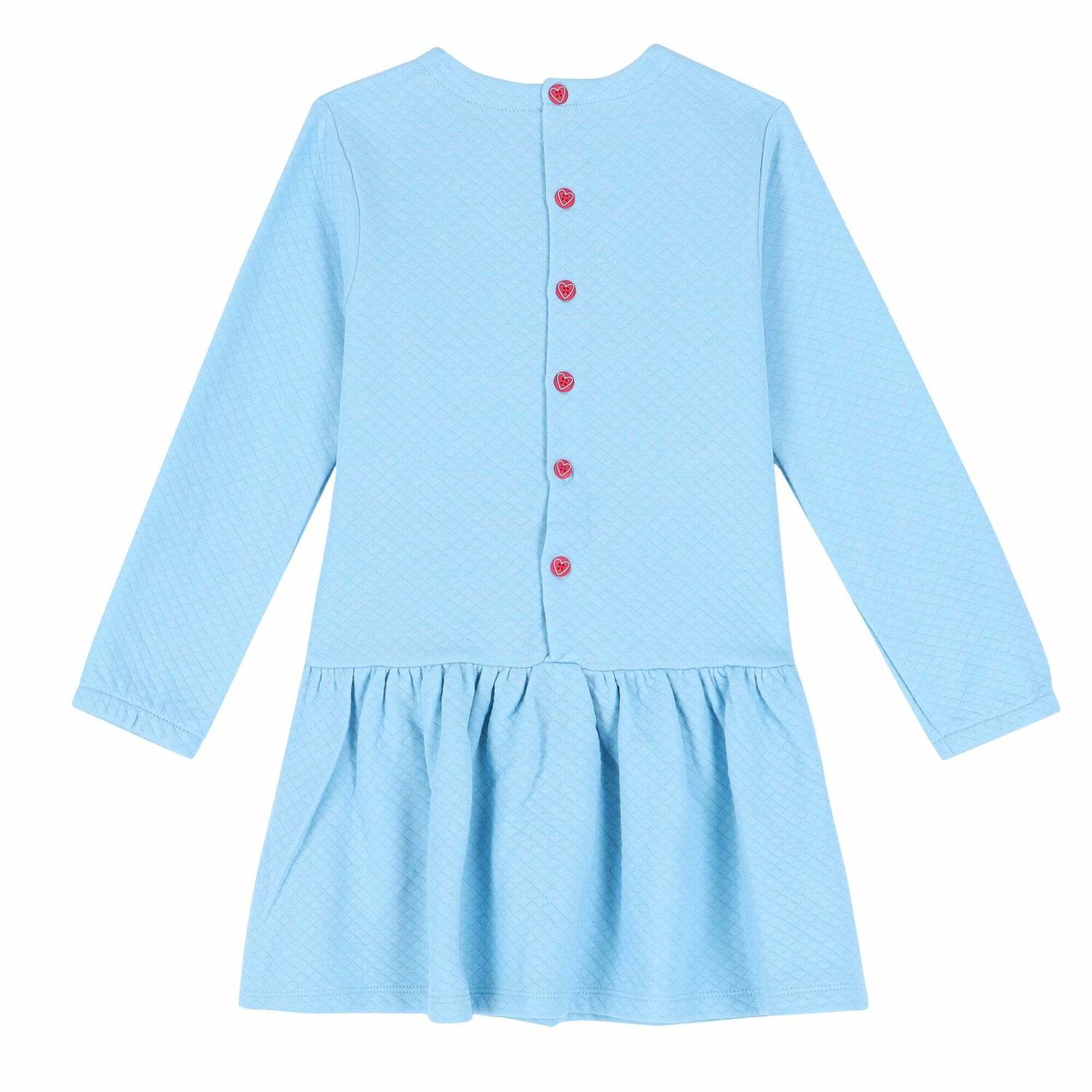 Girls Blue Logo Dress, 1, hi-res