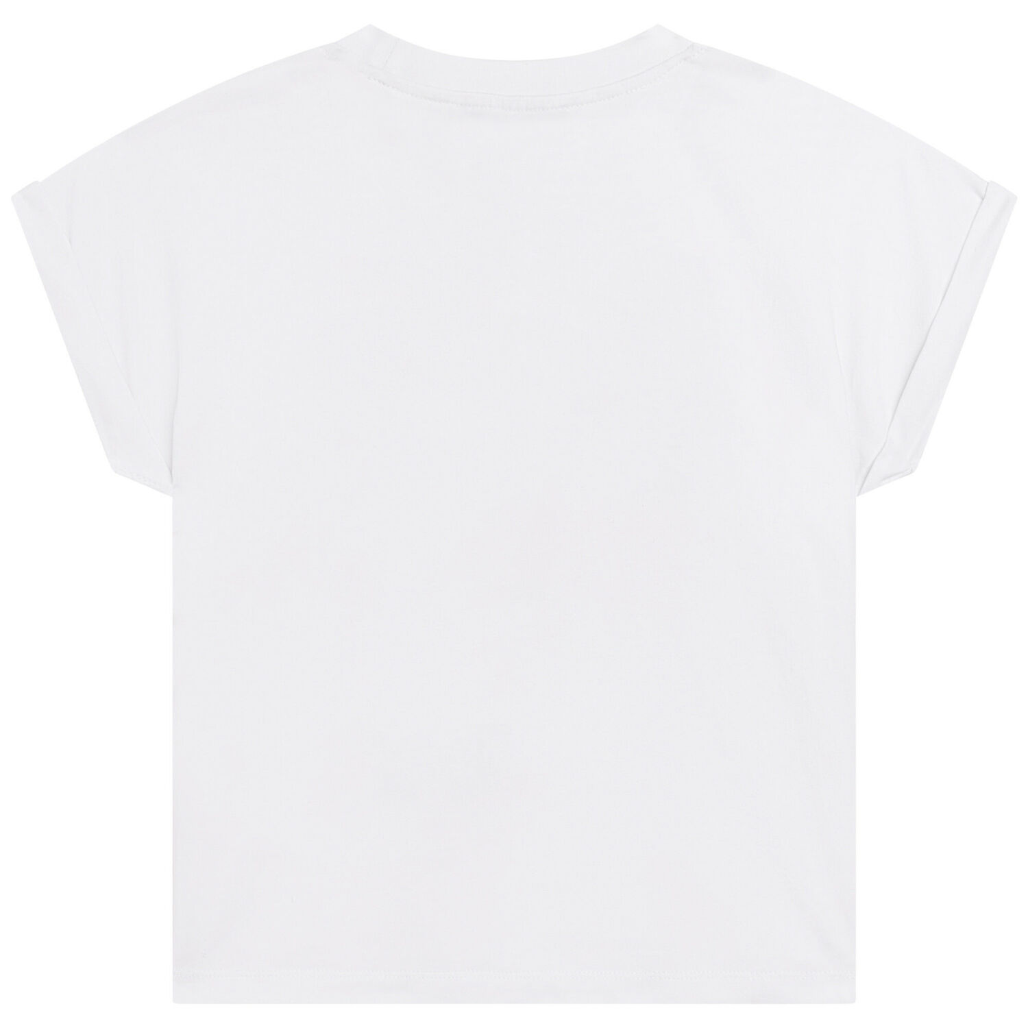 Girls White Logo T-Shirt, 1, hi-res