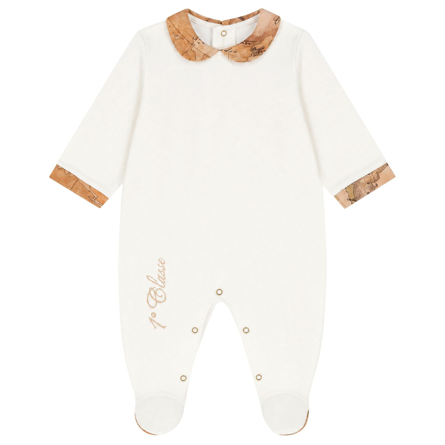 Ivory & Beige Geo Map Babygrow Gift Set, 4, hi-res
