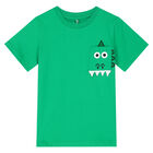 Boys Green Crocodile T-Shirt, 1, hi-res