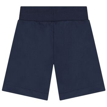 Boys Navy Blue Logo Shorts