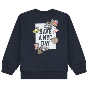 Boys Navy Blue Logo Sweatshirt