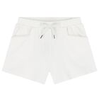 Girls White Shorts, 4, hi-res
