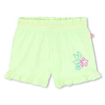 Girls Green Floral Shorts