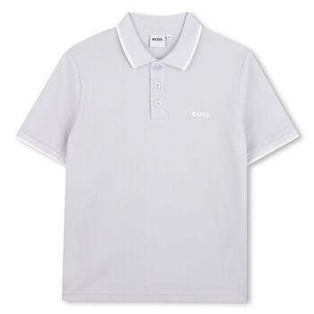 Boys Mini Me Blue Logo Polo Shirt