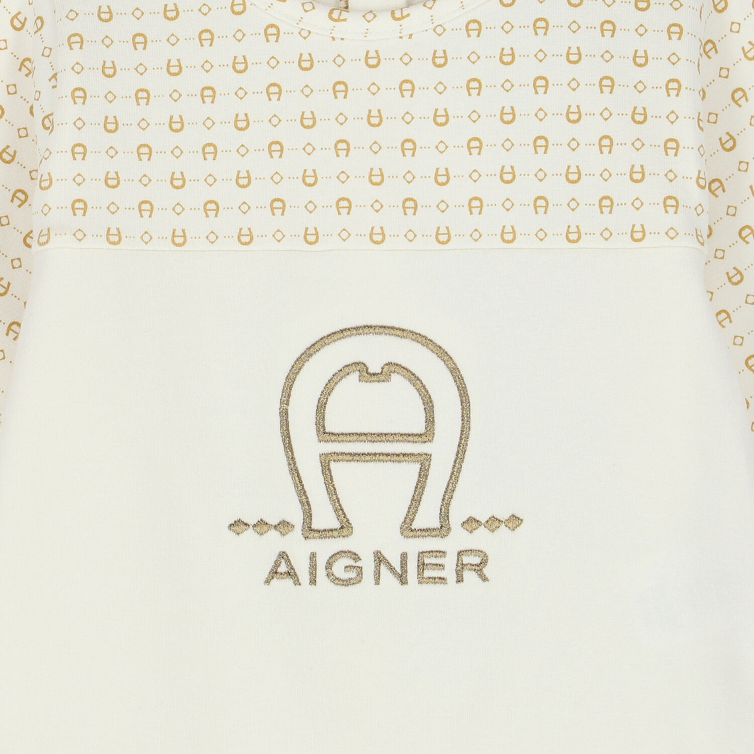 Pink & Gold Pima Cotton Logo Babygrow, 3, hi-res