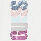 Girls White Embellished Logo Long Sleeve Top, 1, hi-res