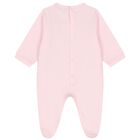 Baby Girls Pink & Gold Logo Babygrow Gift Set , 3, hi-res