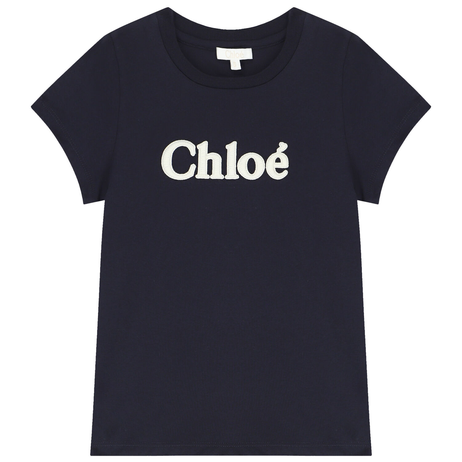 Girls Navy Blue Logo T-Shirt, 2, hi-res image number null