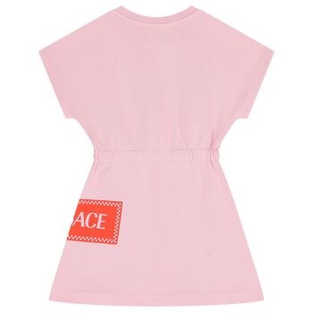 Girls Pink Logo Dress