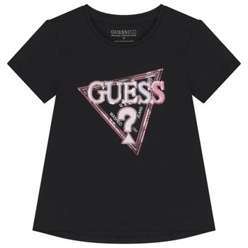 Girls Black Logo T-Shirt