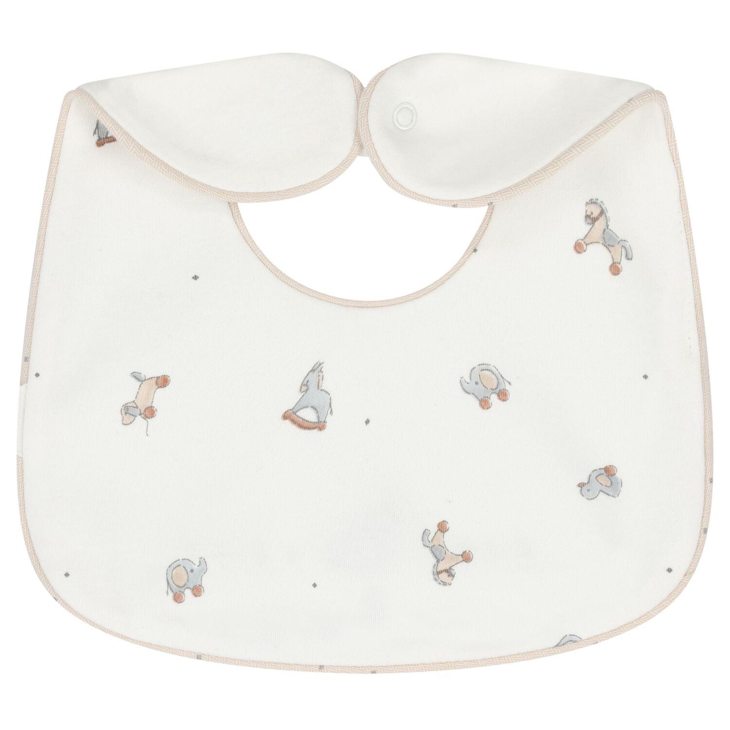 Ivory Embroidered Bibs ( 2 Pack ), 1, hi-res