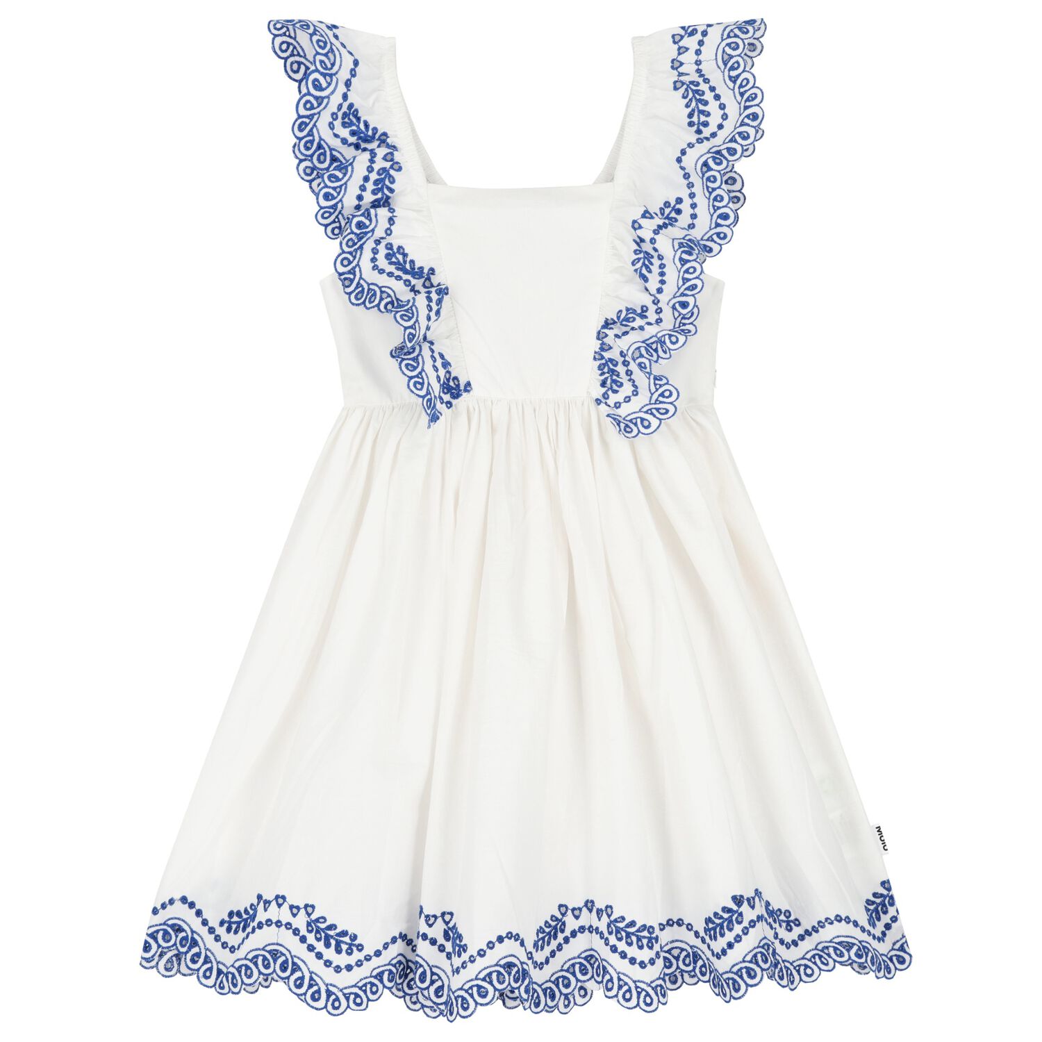 Girls White Broderie Anglaise Dress, 1, hi-res image number null