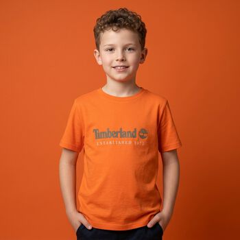 Boys Orange Logo T-Shirt