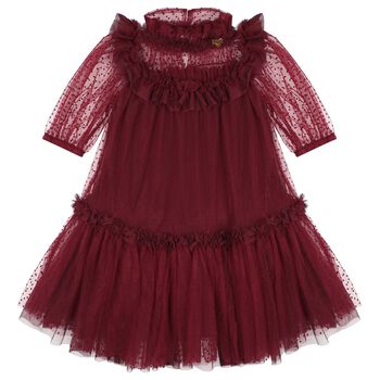 Girls Red Dots Tulle Myrtisa Dress