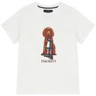 Boys White Dog Logo T-Shirt, 1, hi-res