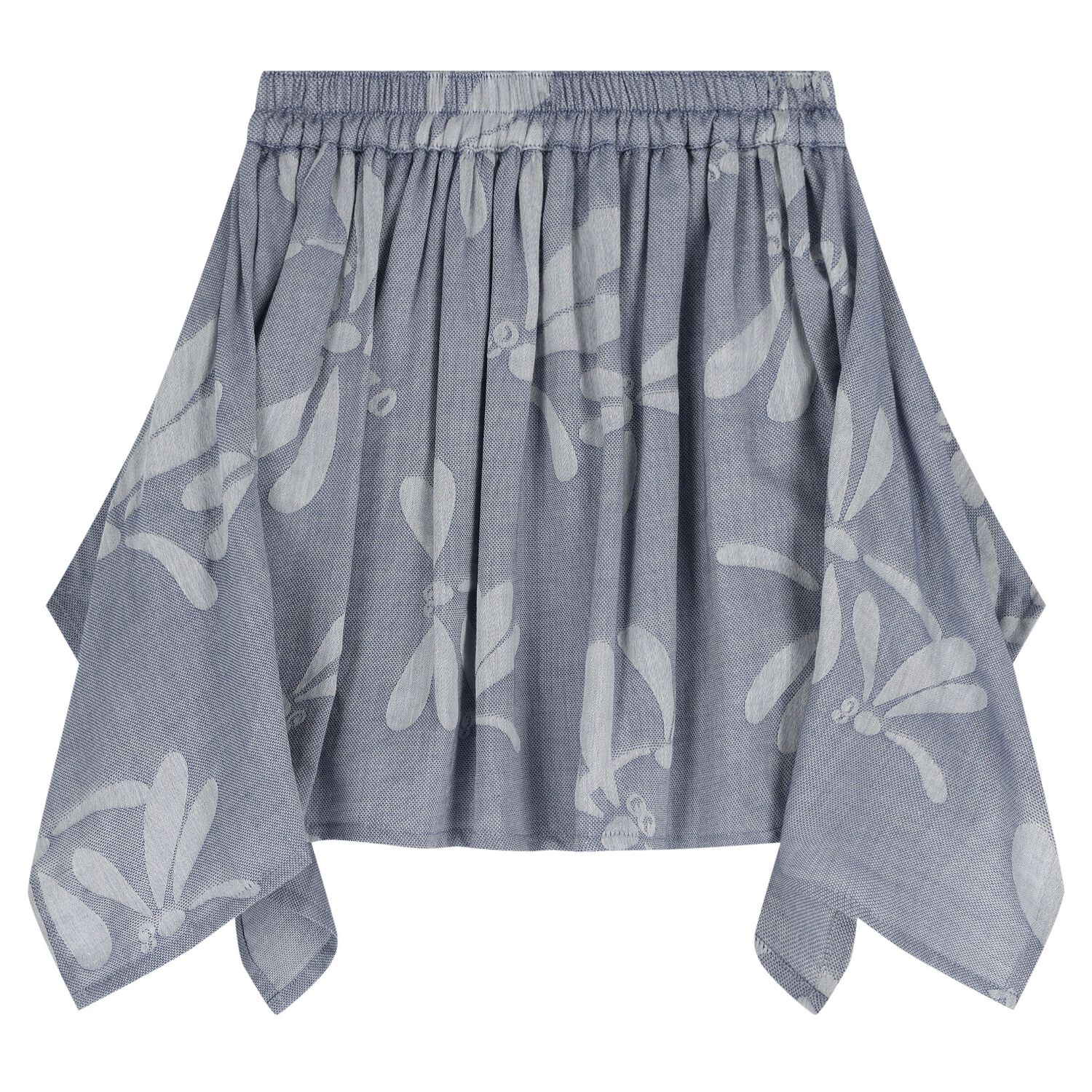 Girls Blue Dragonflies Skirt, 1, hi-res
