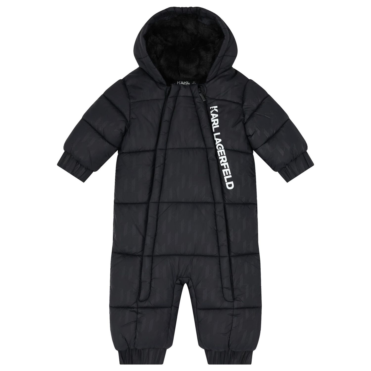 Black Logo Snowsuit, 1, hi-res