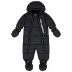Black Logo Snowsuit, 1, hi-res
