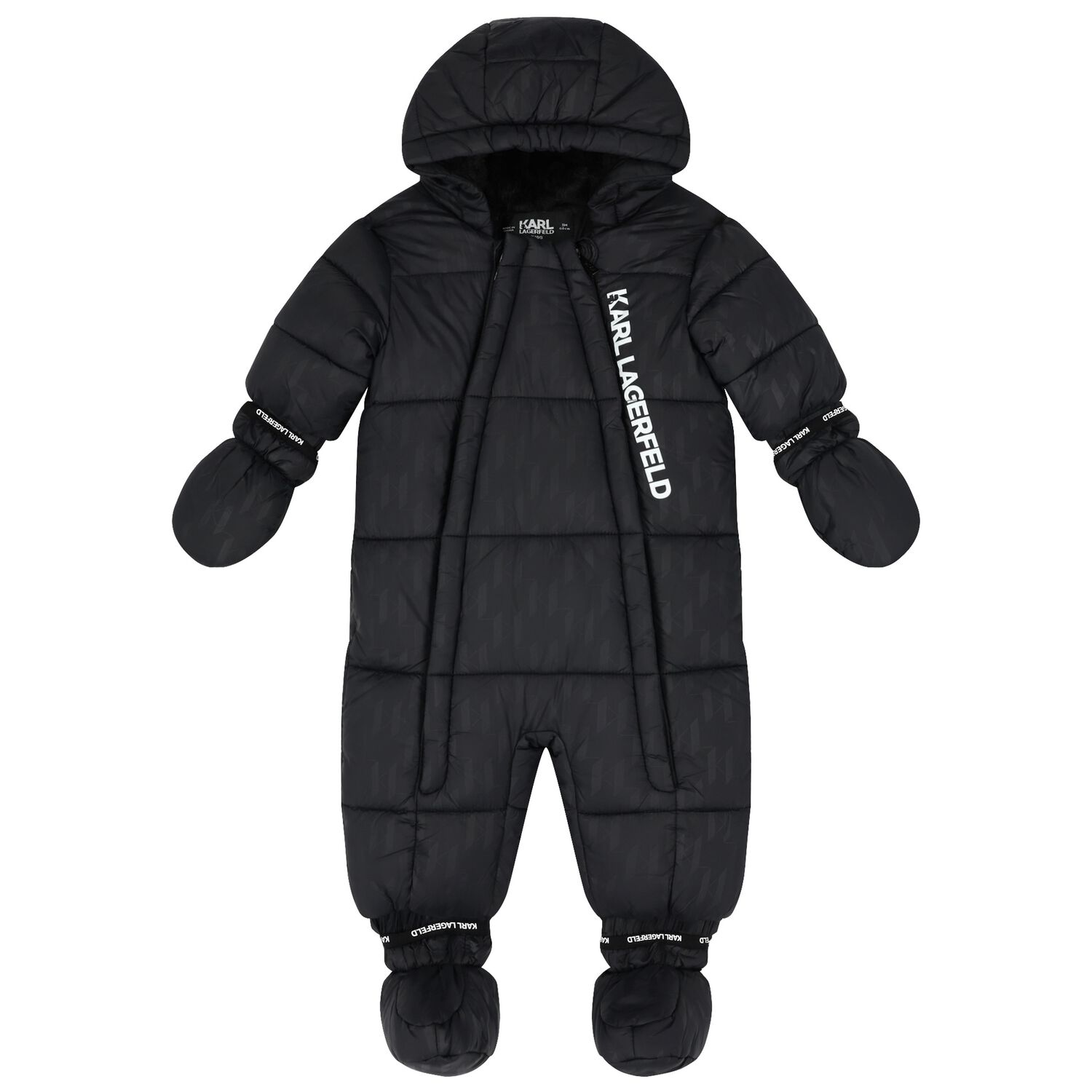 Black Logo Snowsuit, 1, hi-res