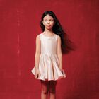 Girls Pink Embellished Logo Dress, 1, hi-res