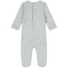 Baby Girls Grey Logo Babygrow, 1, hi-res