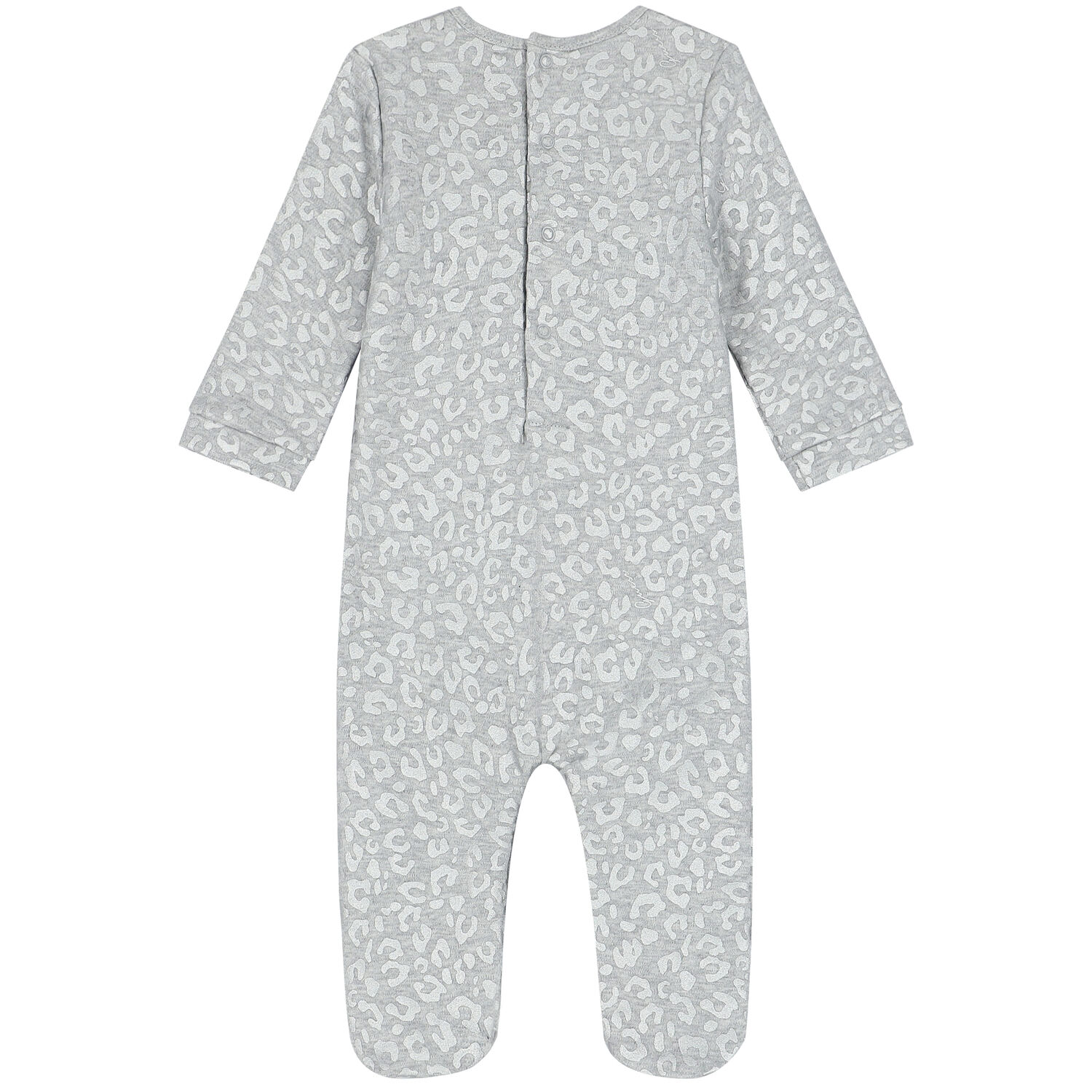 Baby Girls Grey Logo Babygrow, 1, hi-res