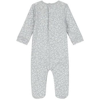 Baby Girls Grey Logo Babygrow, 1 Baby Girls Grey Logo Babygrow