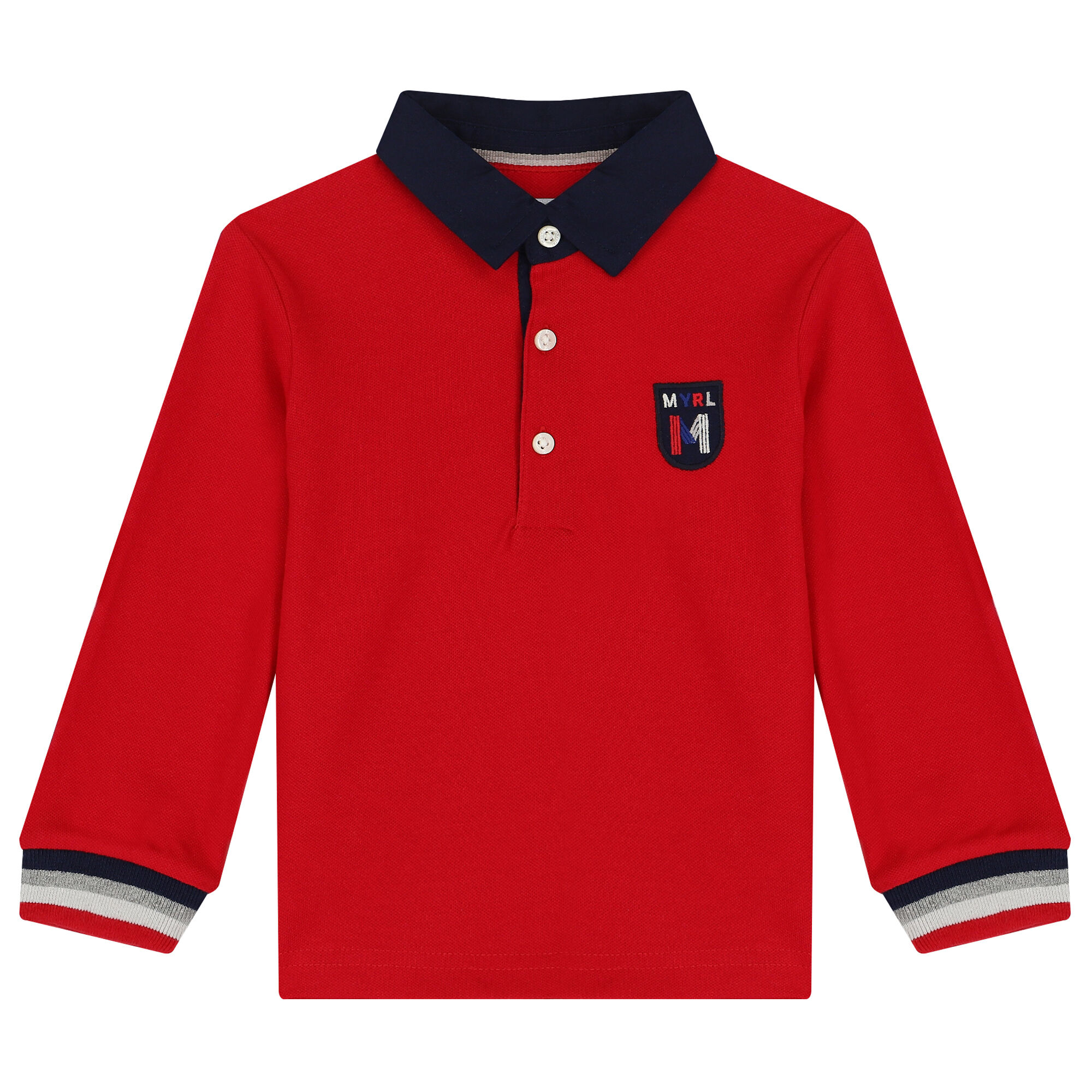Mayoral Younger Boys Red Logo Polo Shirt Junior Couture Bahrain