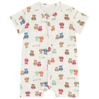 Baby Boys Ivory Teddy Bear Romper ( 2-Pack ), 1, hi-res