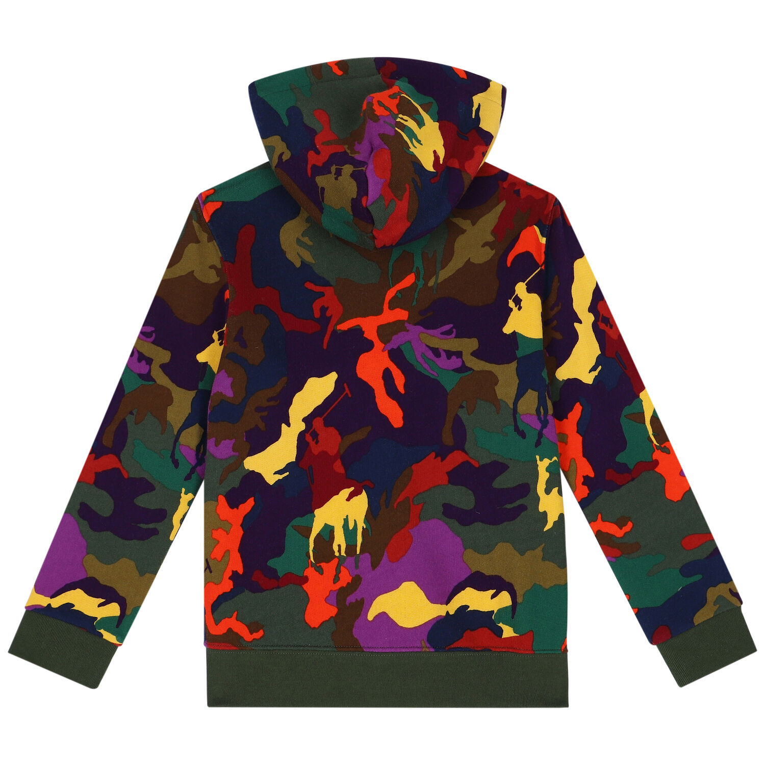 Boys Multi-Colored Camouflaged Logo Zip Up Top, 1, hi-res