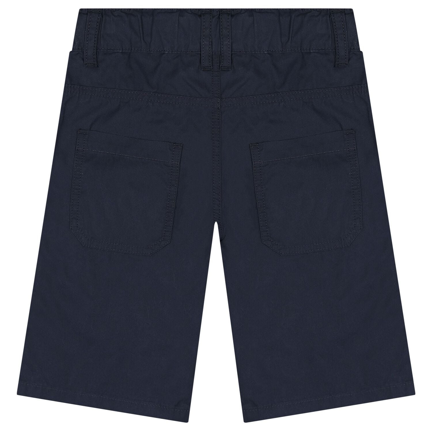 Boys Navy Blue Logo Shorts, 1, hi-res