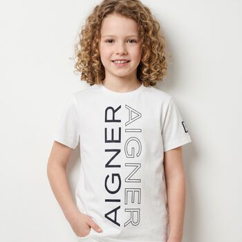 Boys White Logo T-Shirt