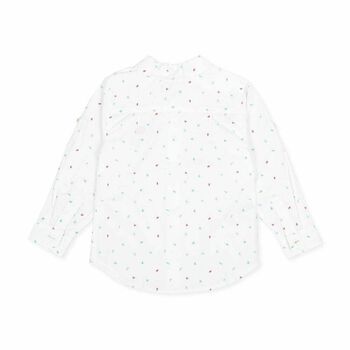 Boys White Embroidered Shirt