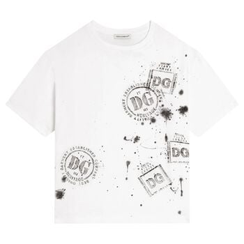 Boys White Logo T-Shirt